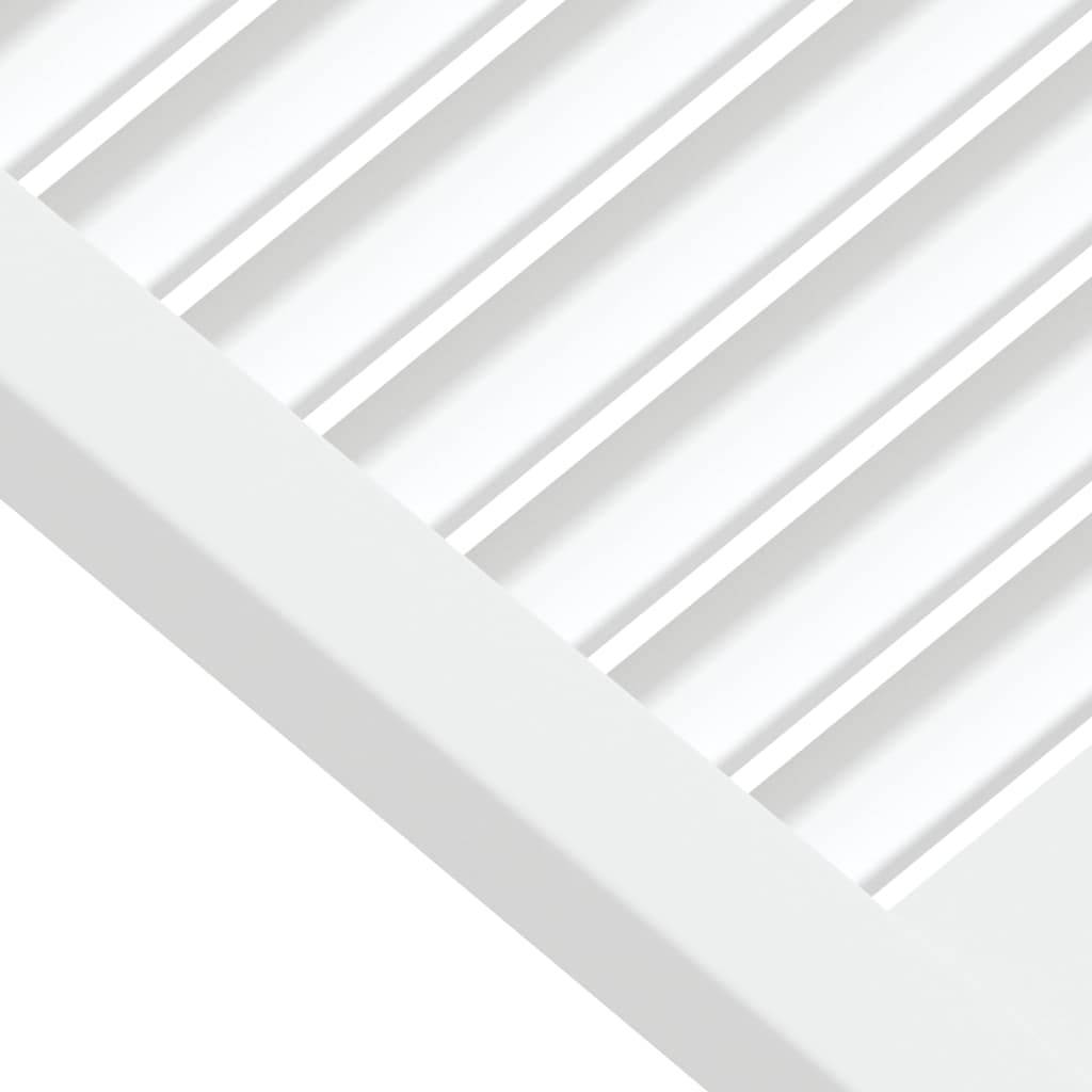 vidaXL Schranktüren Lamellen-Design 2 Stk Weiß 39,5x39,4 cm Massivholz