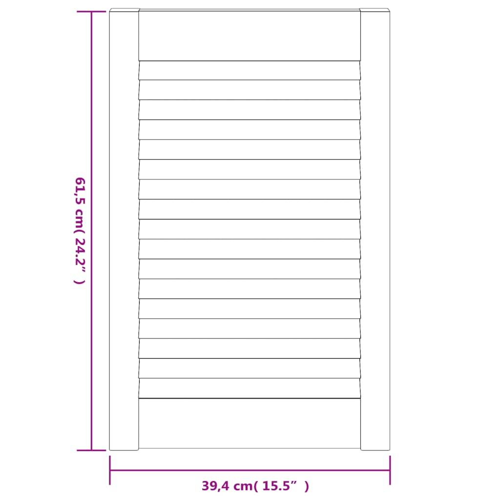 vidaXL Schranktüren Lamellen-Design 4 Stk. 61,5x39,4 cm Massivholz