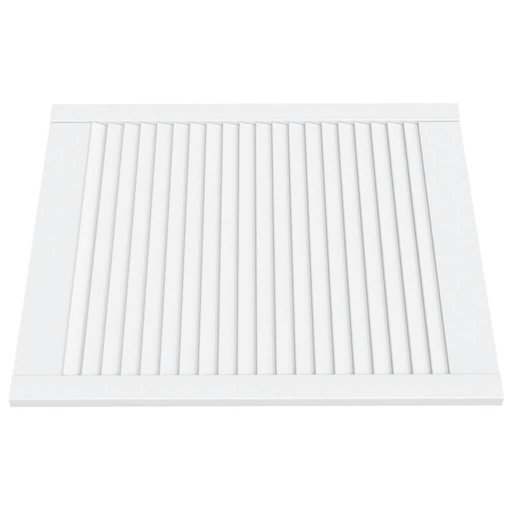 vidaXL Schranktüren Lamellen-Design 2 Stk. Weiß 69x59,4 cm Massivholz