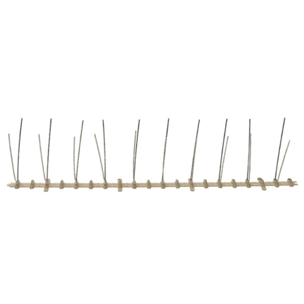 vidaXL 20-tlg. Vogelabwehr-Spikes-Set 10 m Kunststoff 2-reihig