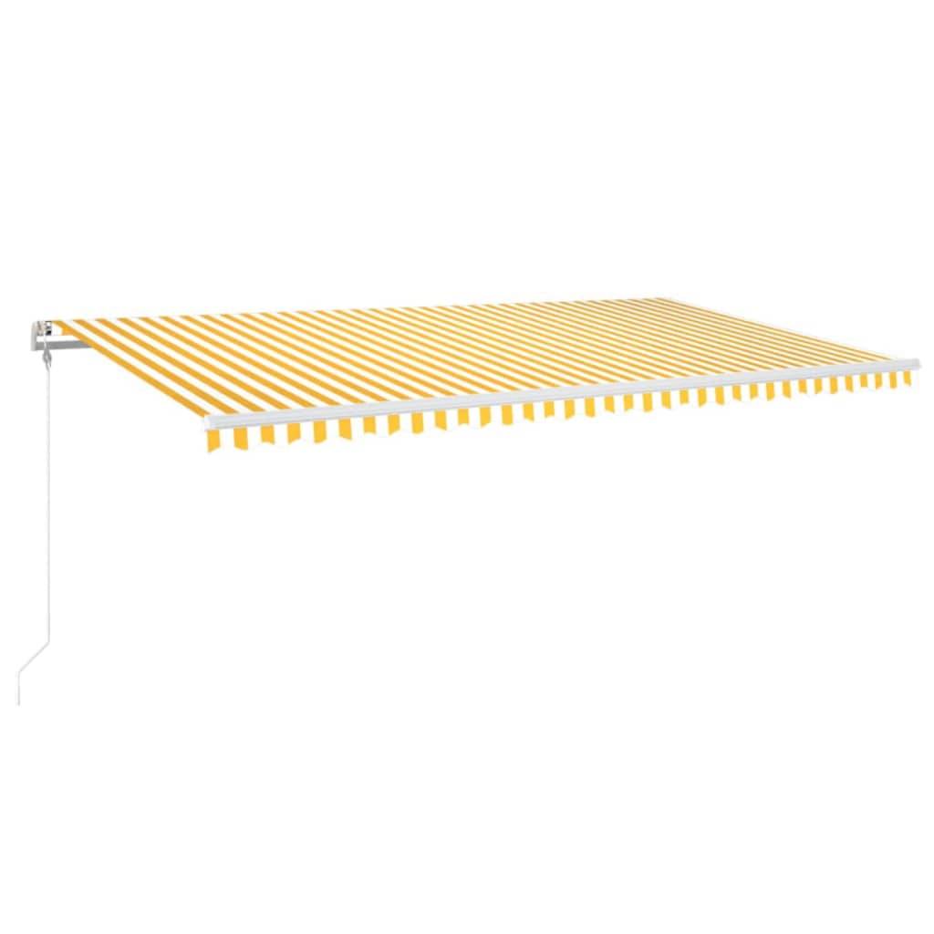 vidaXL Automatische Markise mit LED & Windsensor 600x300 cm Gelb/Weiß
