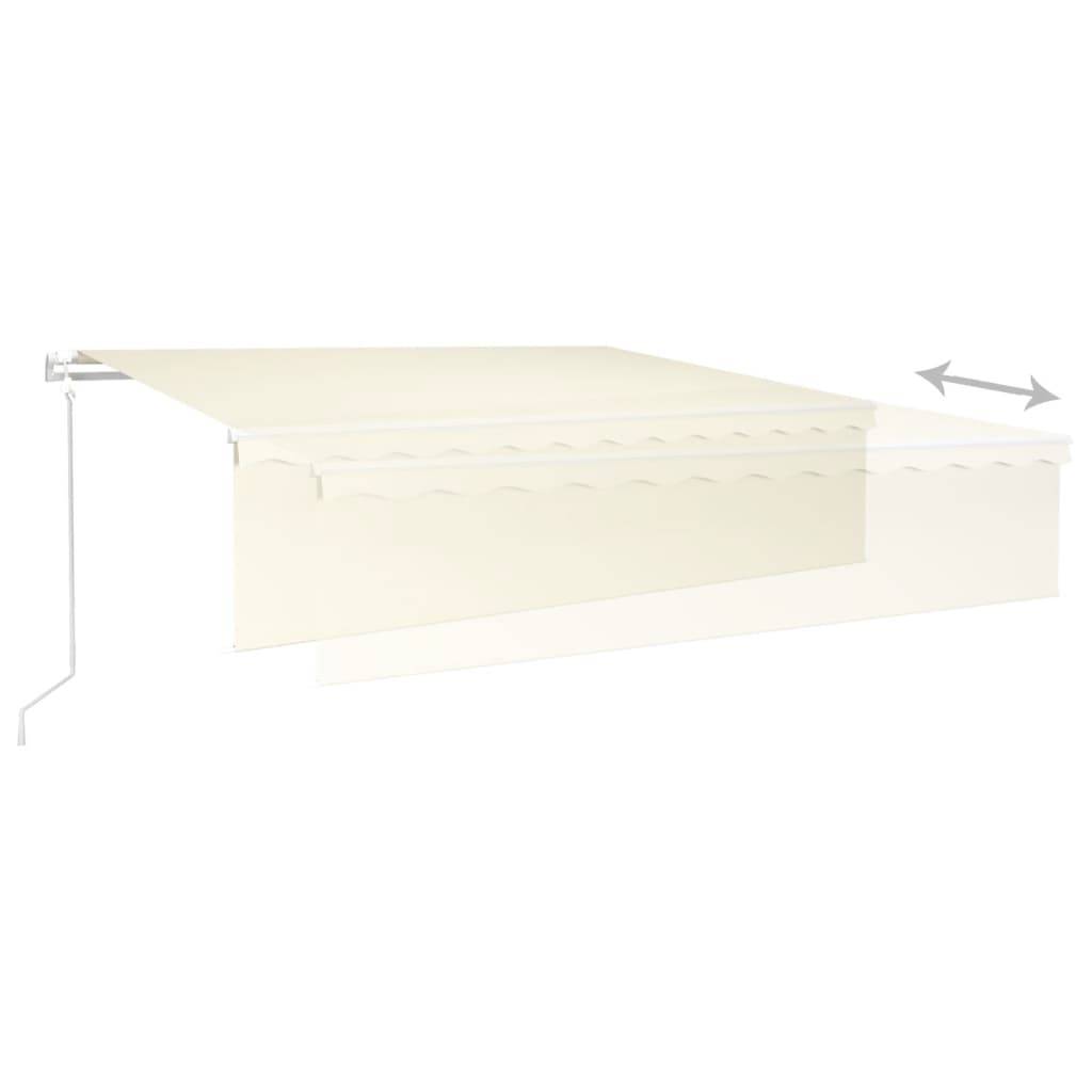 vidaXL Markise Automatisch mit Rollo LED Windsensor 6x3 m Creme