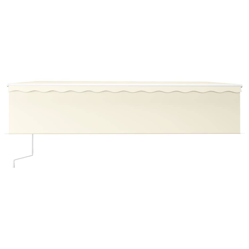 vidaXL Markise Automatisch mit Rollo LED Windsensor 6x3 m Creme