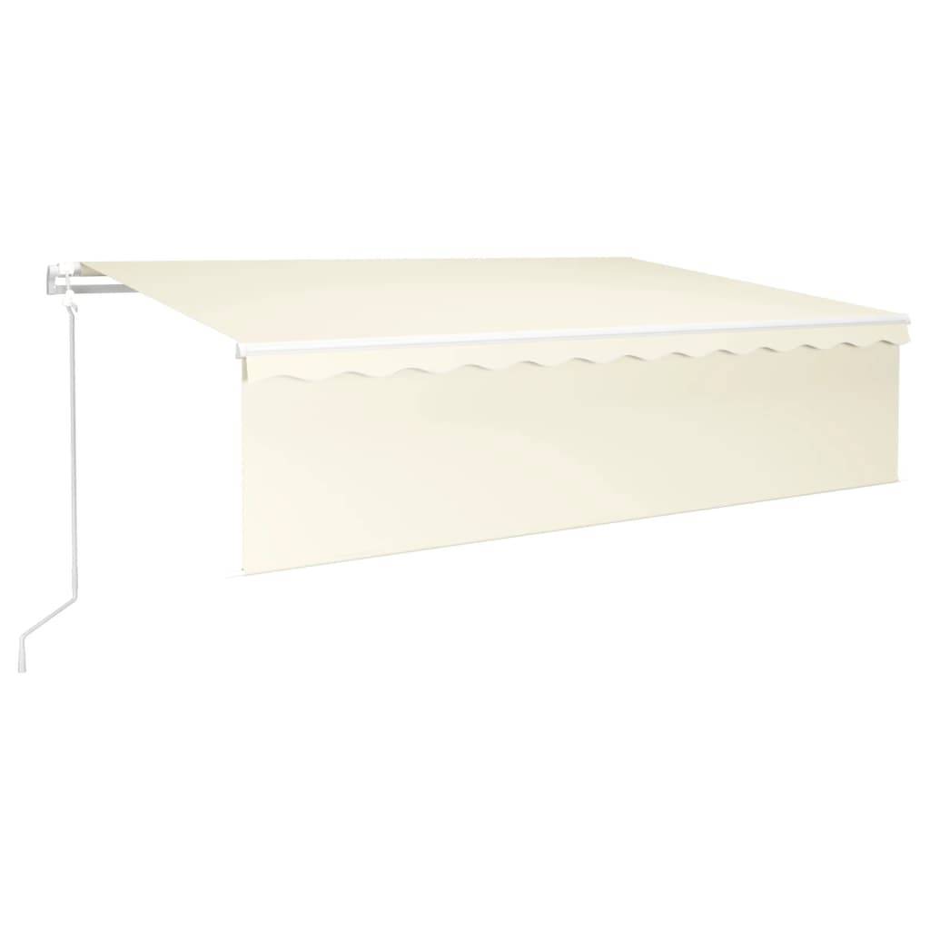 vidaXL Markise Automatisch Einziehbar mit Volant 6x3 m Creme