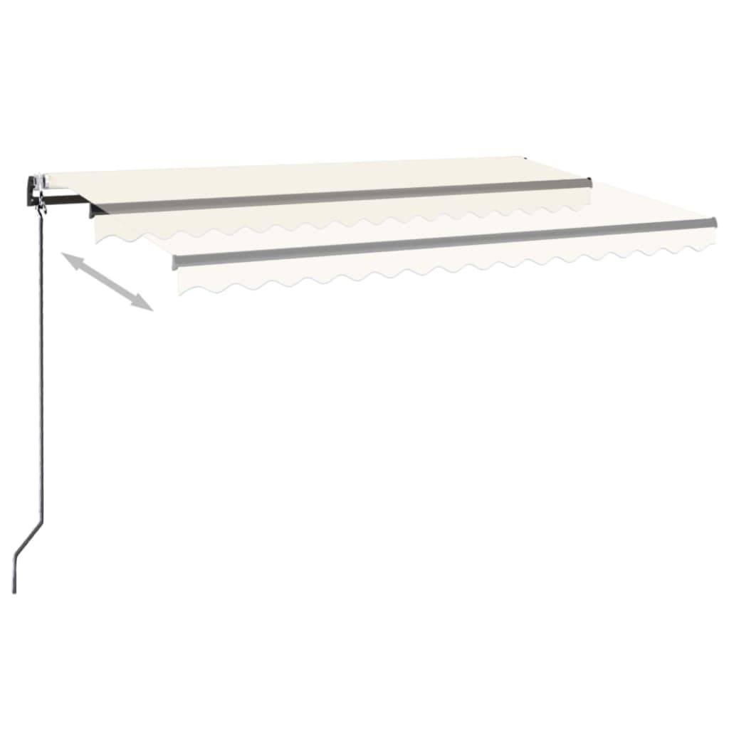 vidaXL Automatische Markise mit LED & Windsensor 400x350 cm Creme