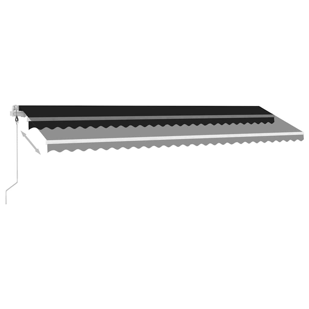 vidaXL Automatische Markise mit LED &amp; Windsensor 600x300 cm Anthrazit