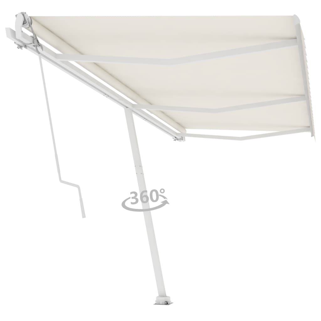 vidaXL Standmarkise Automatisch 600x350 cm Creme