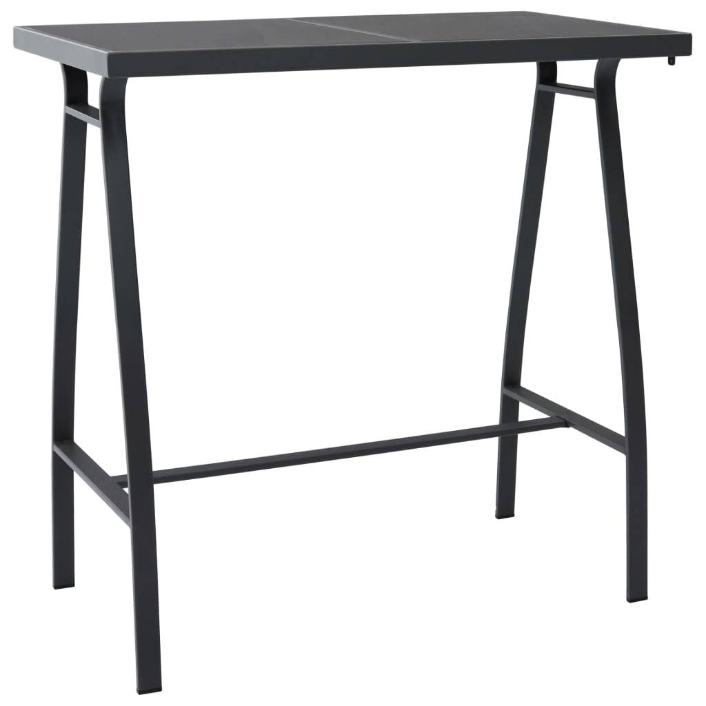vidaXL 5-tlg. Gartenbar-Set Schwarz und Grau