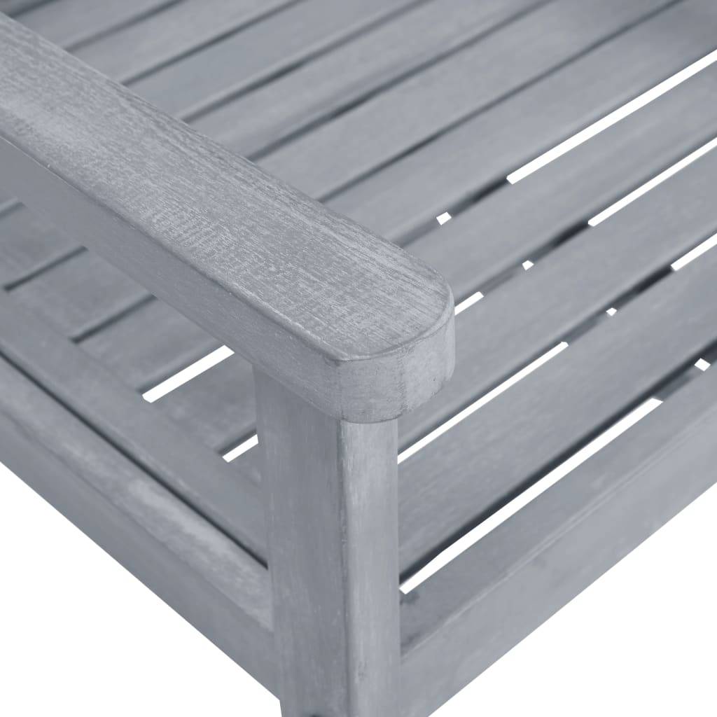 vidaXL Gartenstühle 6 Stk. Massivholz Akazie Grau