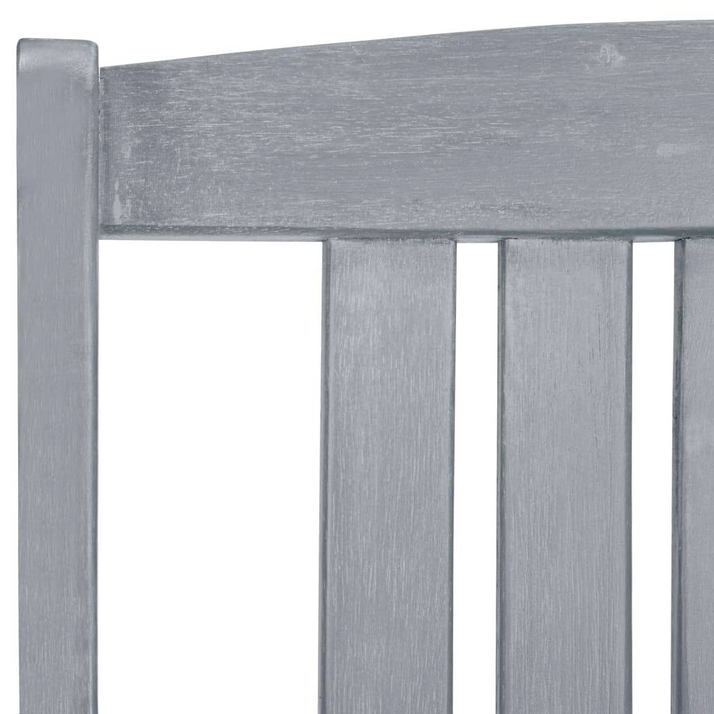 vidaXL Gartenstühle 6 Stk. Massivholz Akazie Grau