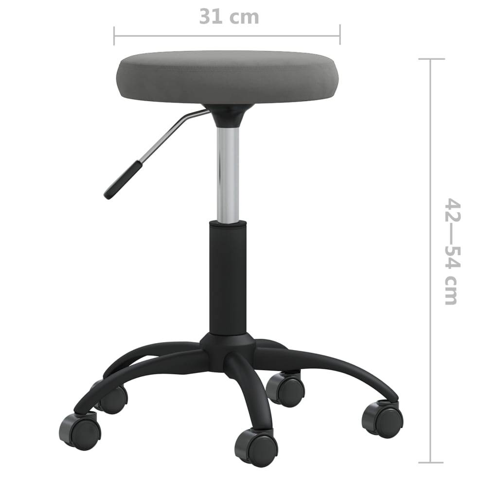 vidaXL Esszimmerstuhl Dunkelgrau Samt