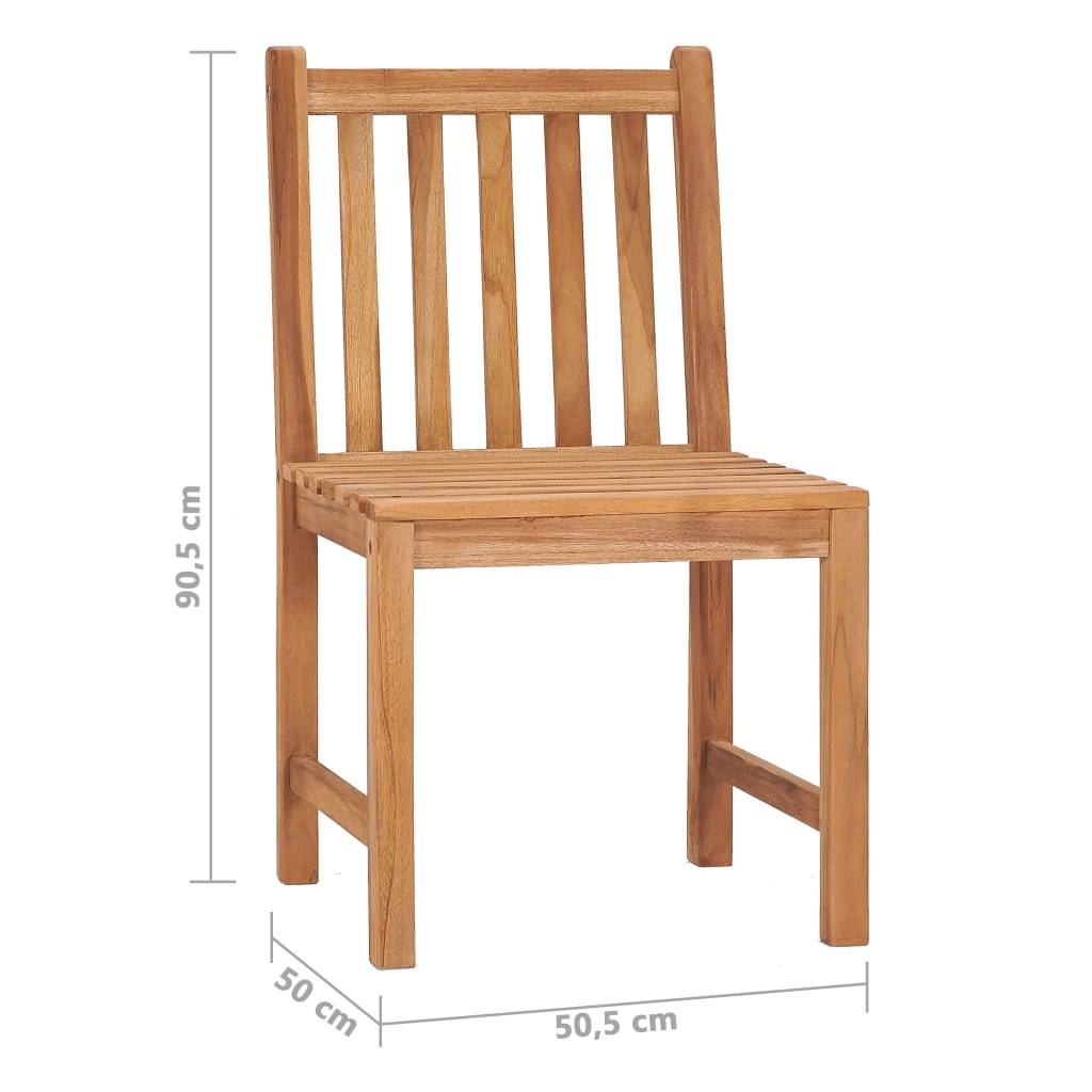 vidaXL 7-tlg. Garten-Essgruppe Teak Massivholz