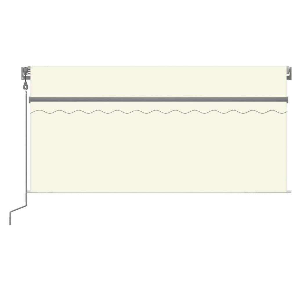 vidaXL Markise Automatisch mit Rollo LED Windsensor 3x2,5 m Creme