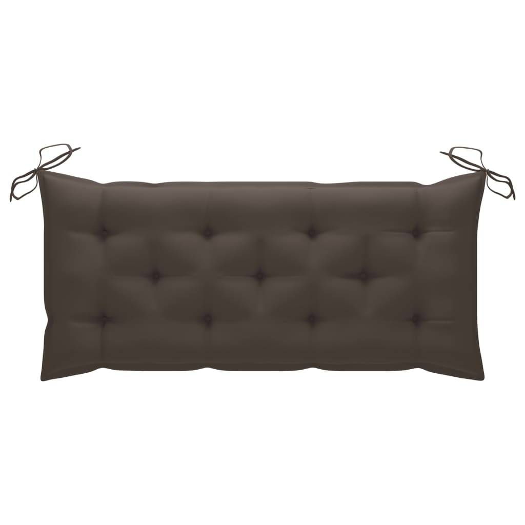 vidaXL Gartenbank mit Auflage 120 cm Massivholz Akazie