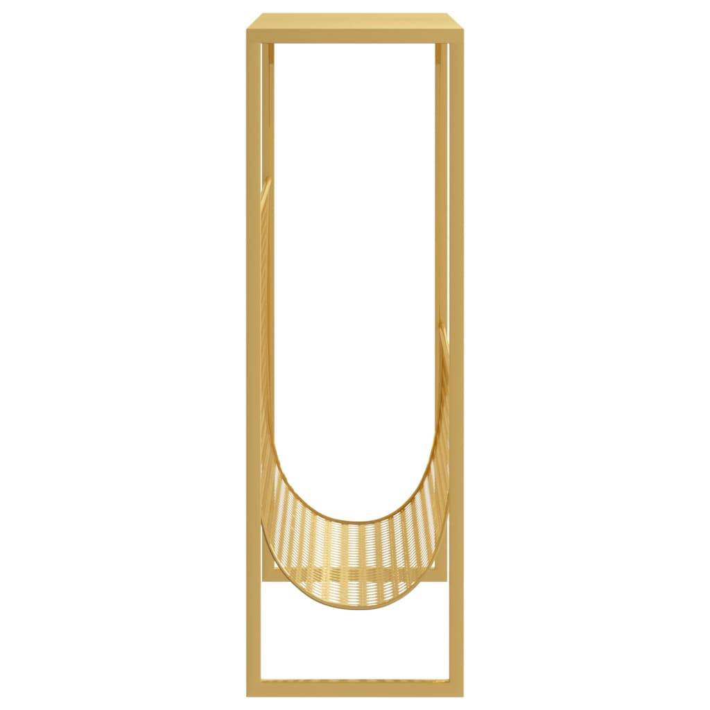 vidaXL Zeitschriftenständer Golden 35x15x45 cm Stahl