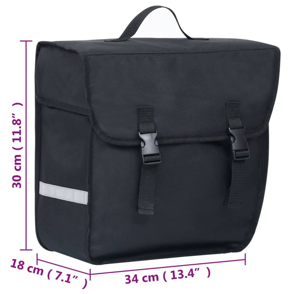 vidaXL Fahrradtasche für Gepäckträger Wasserdicht 21 L Schwarz