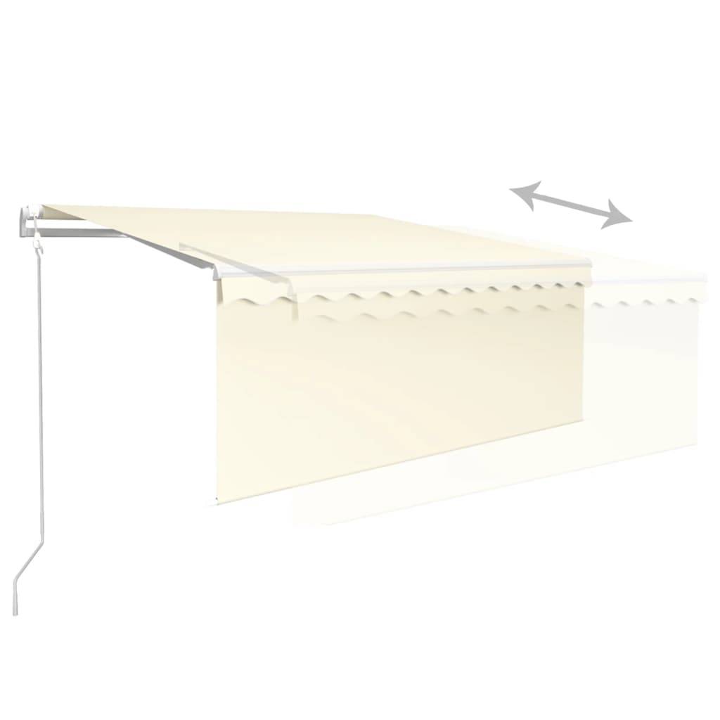 vidaXL Markise Automatisch Einziehbar mit Volant 3,5x2,5 m Creme