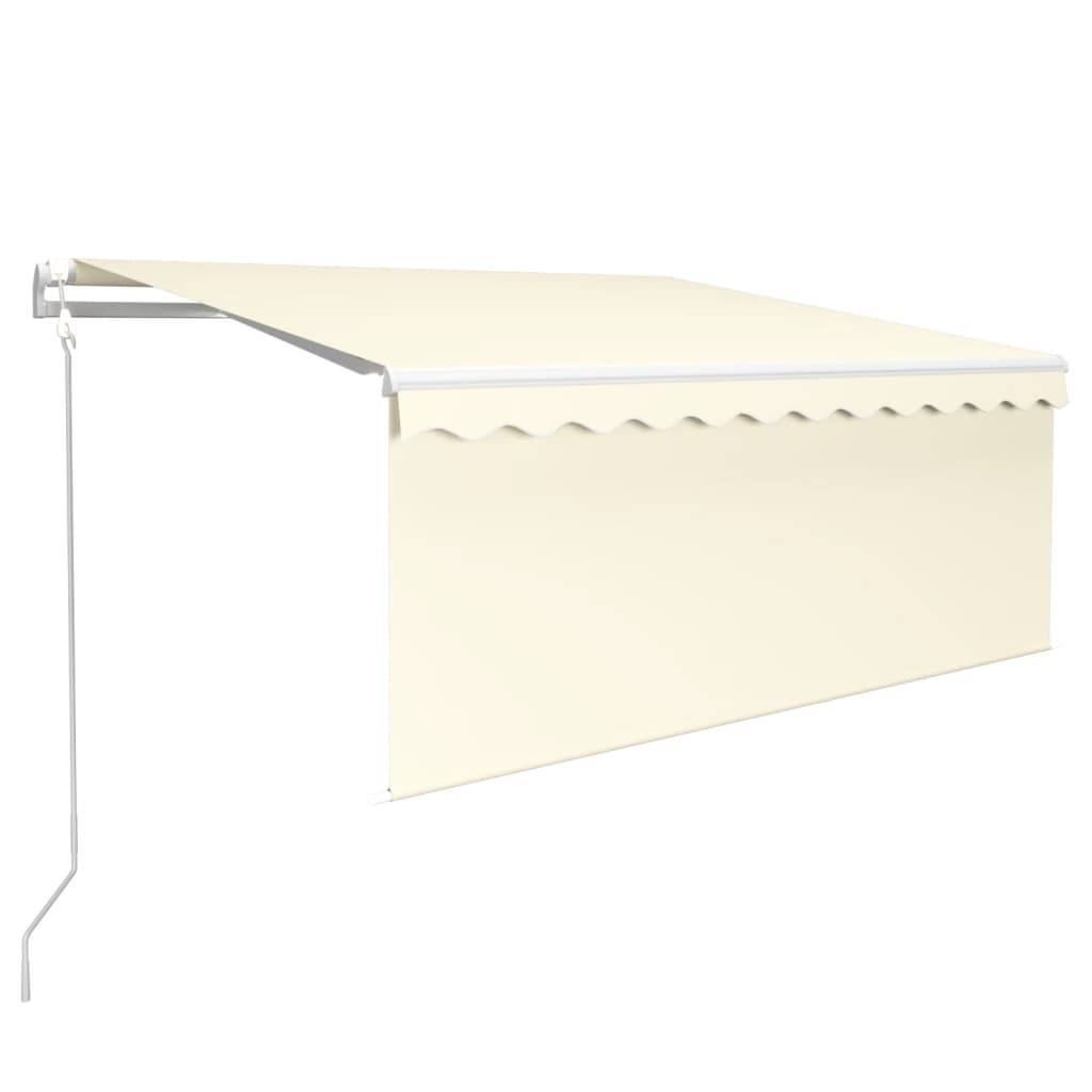 vidaXL Markise Automatisch Einziehbar mit Volant 3,5x2,5 m Creme