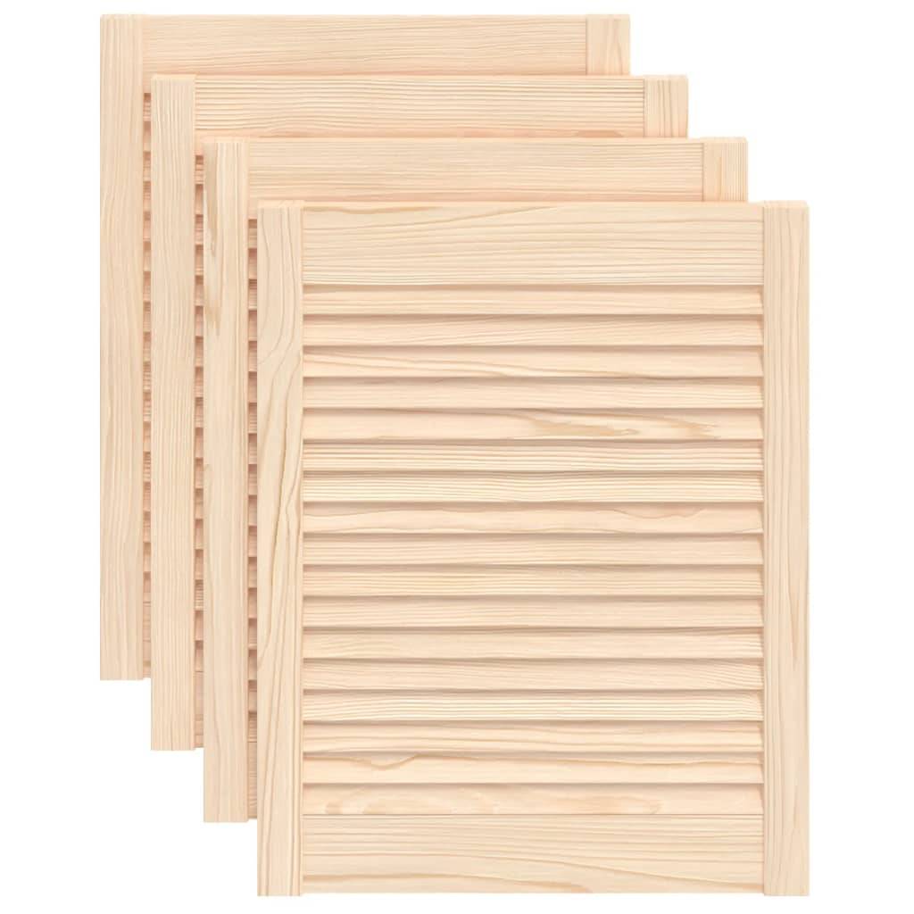 vidaXL Schranktüren Lamellen-Design 4 Stk. 61,5x49,4 cm Massivholz