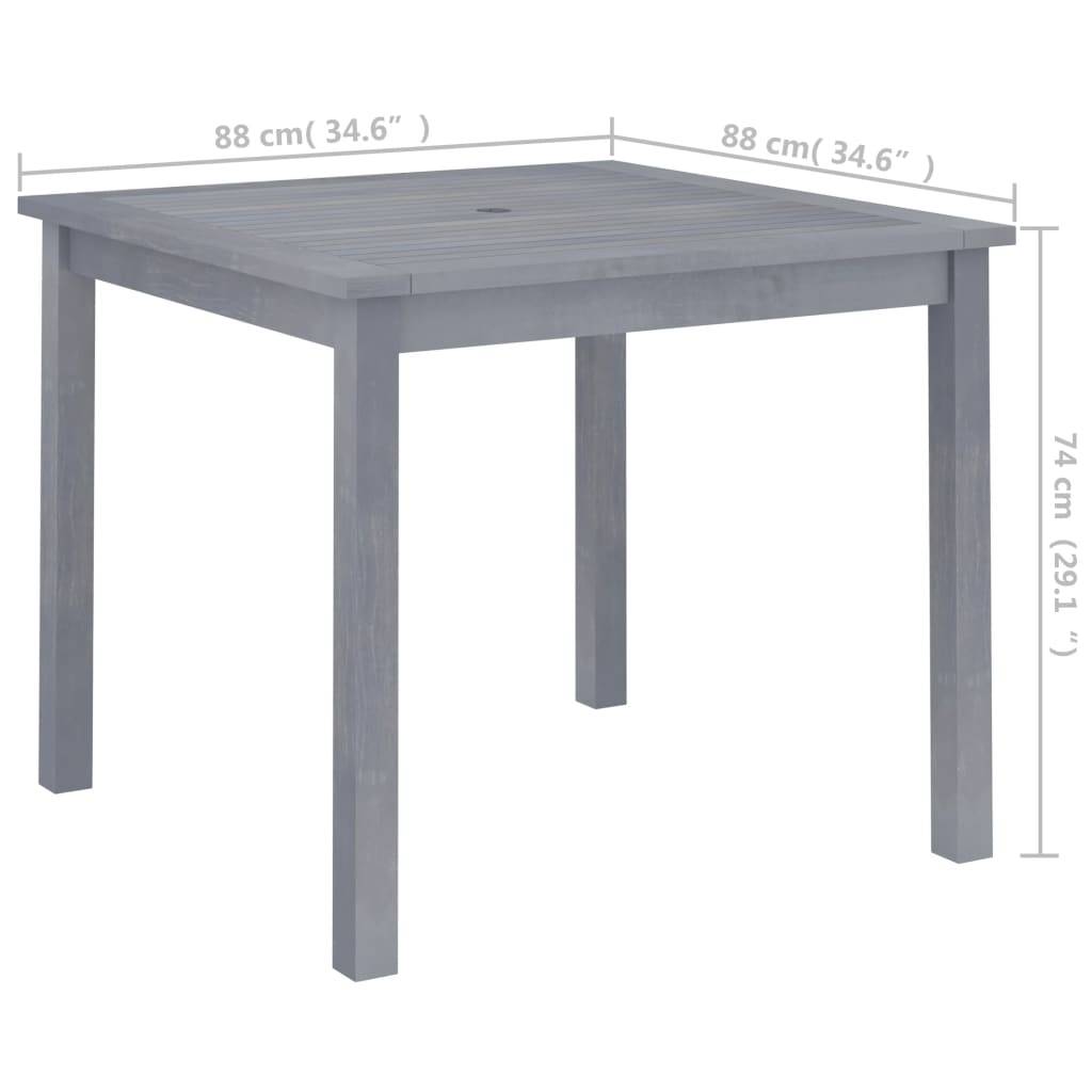 vidaXL Garten-Esstisch 88x88x74 cm Akazie Massivholz