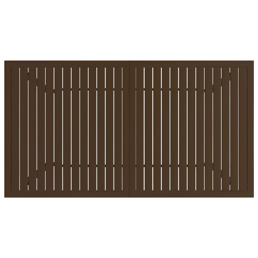 vidaXL Gartentisch Braun 140x80x72 cm Stahl