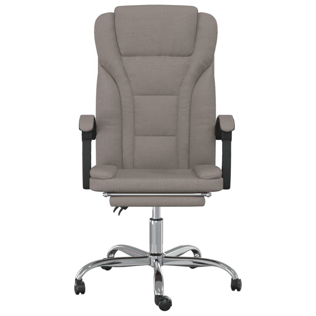 vidaXL Bürostuhl mit Liegefunktion Taupe Stoff