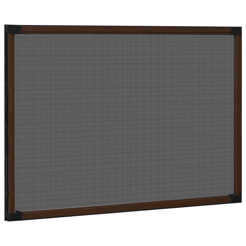 vidaXL Ausziehbarer Insektenschutz für Fenster Braun (100-193)x75 cm