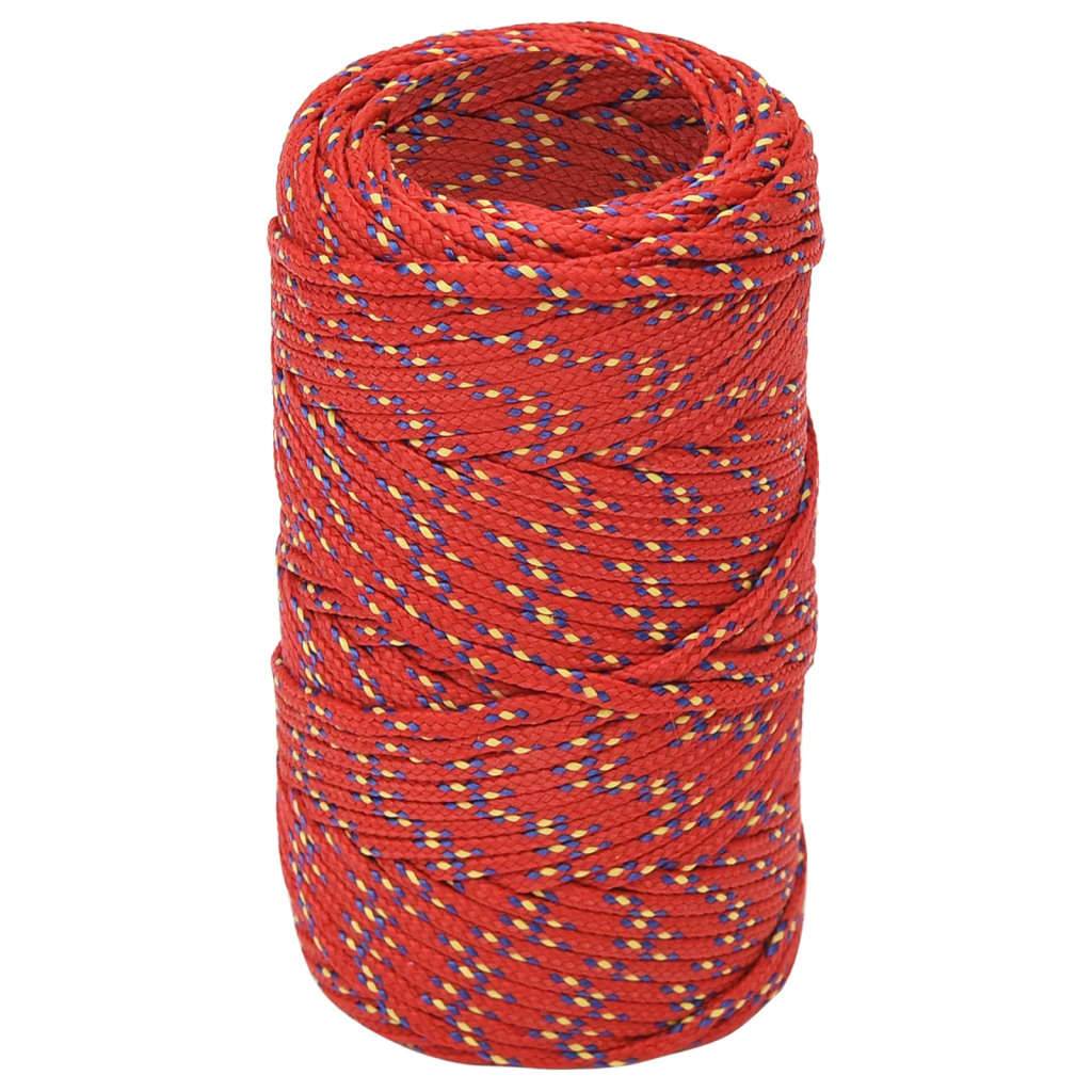 vidaXL Bootsseil Rot 2 mm 500 m Polypropylen