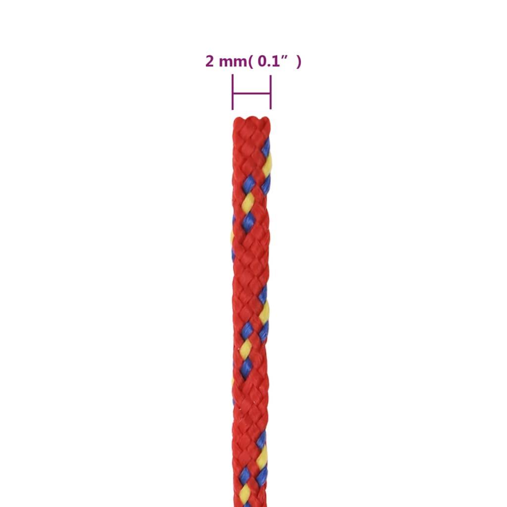 vidaXL Bootsseil Rot 2 mm 500 m Polypropylen