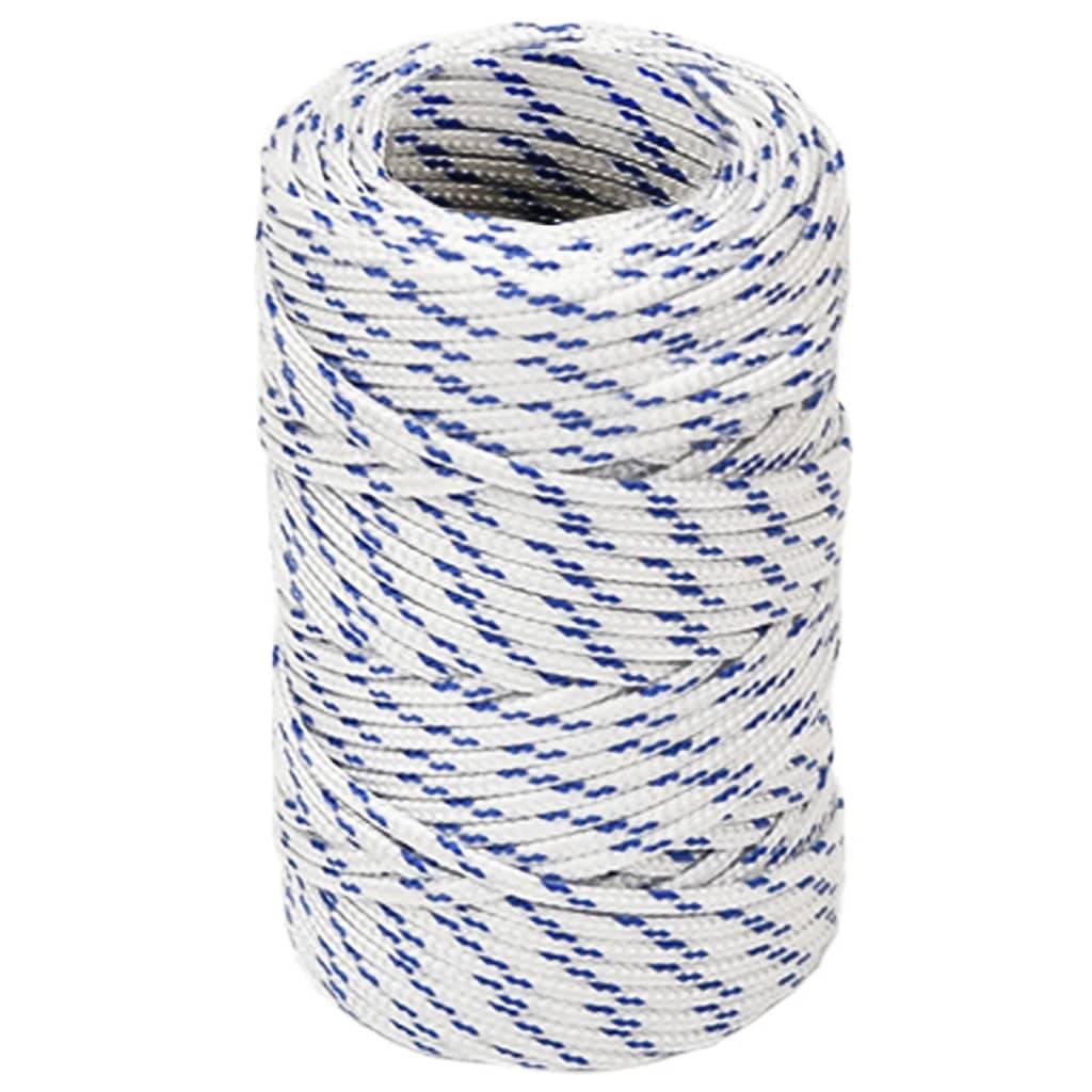 vidaXL Bootsseil Weiß 2 mm 25 m Polypropylen