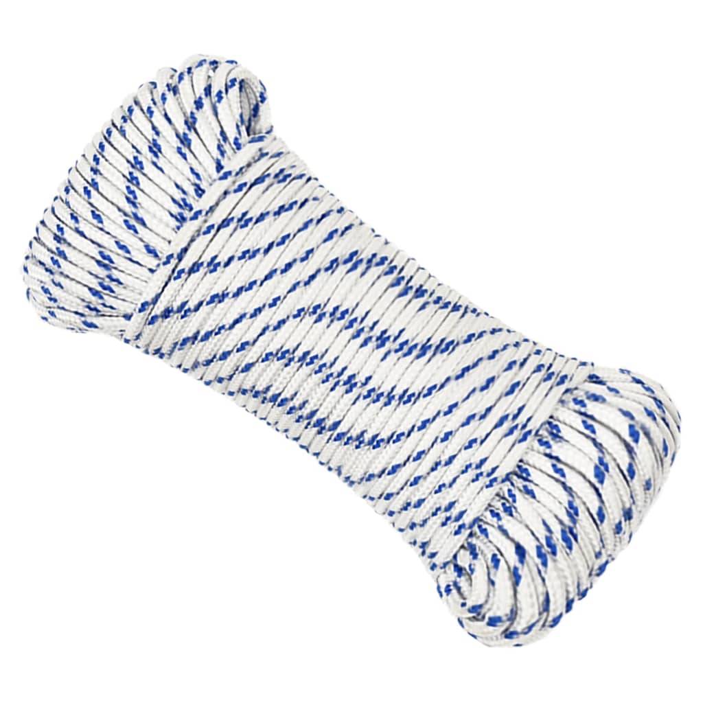 vidaXL Bootsseil Weiß 5 mm 25 m Polypropylen