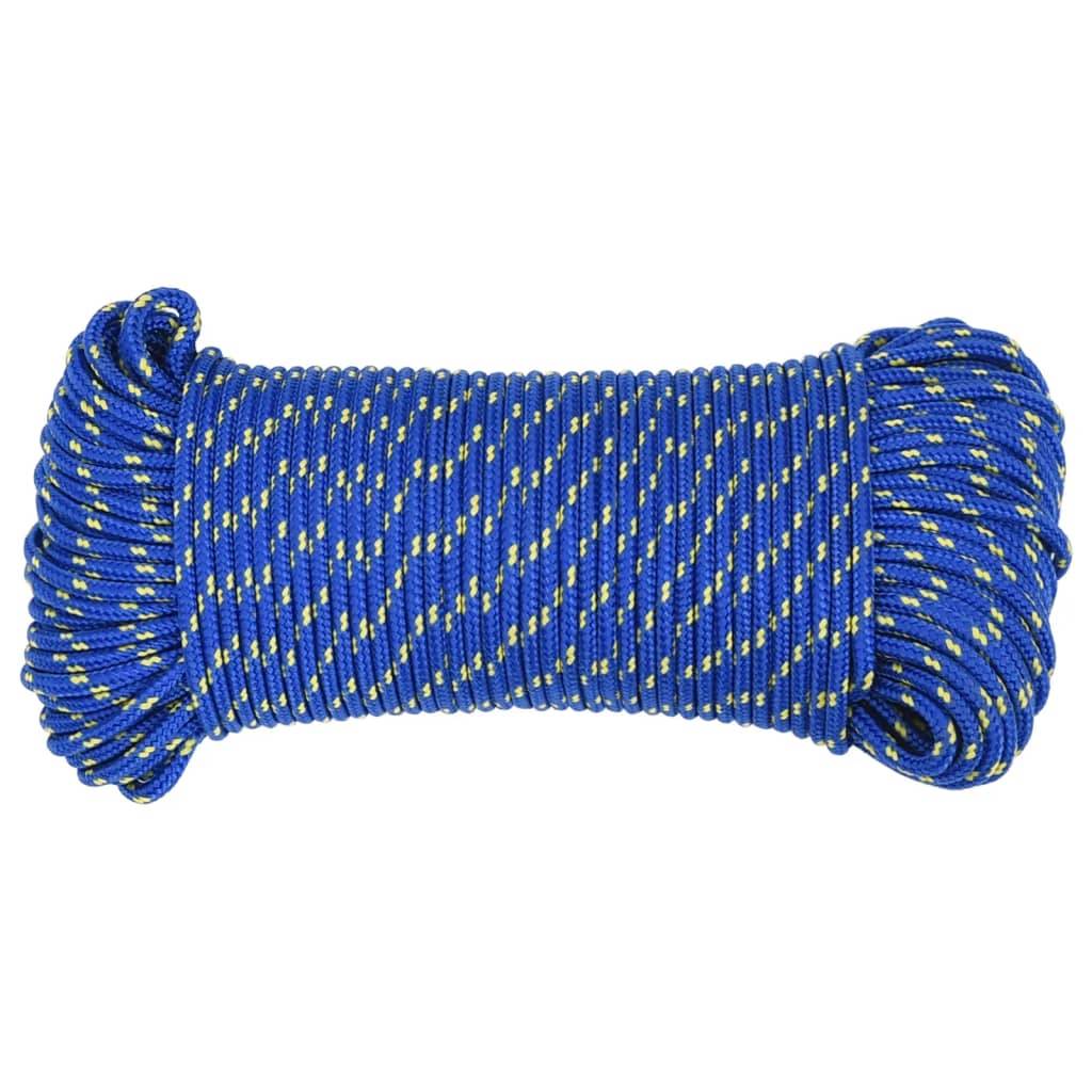 vidaXL Bootsseil Blau 5 mm 25 m Polypropylen