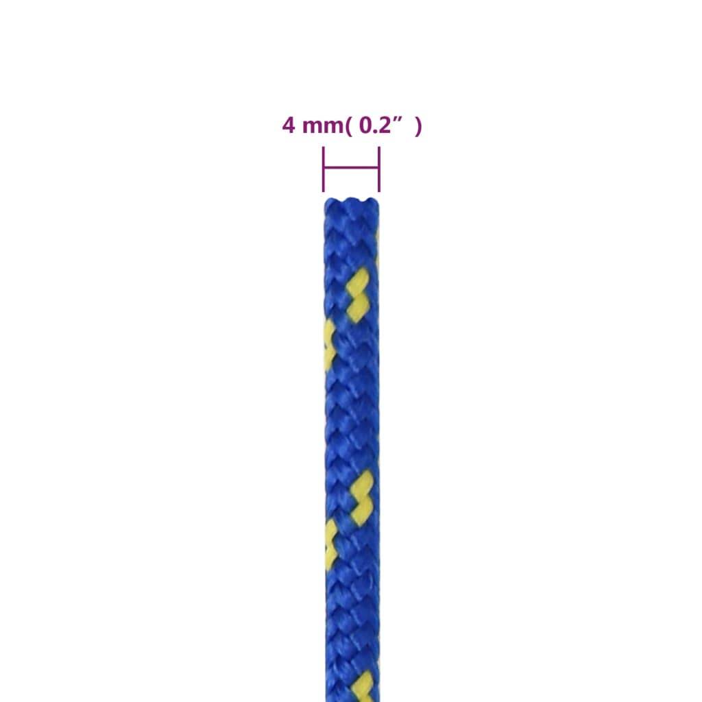 vidaXL Bootsseil Blau 4 mm 250 m Polypropylen