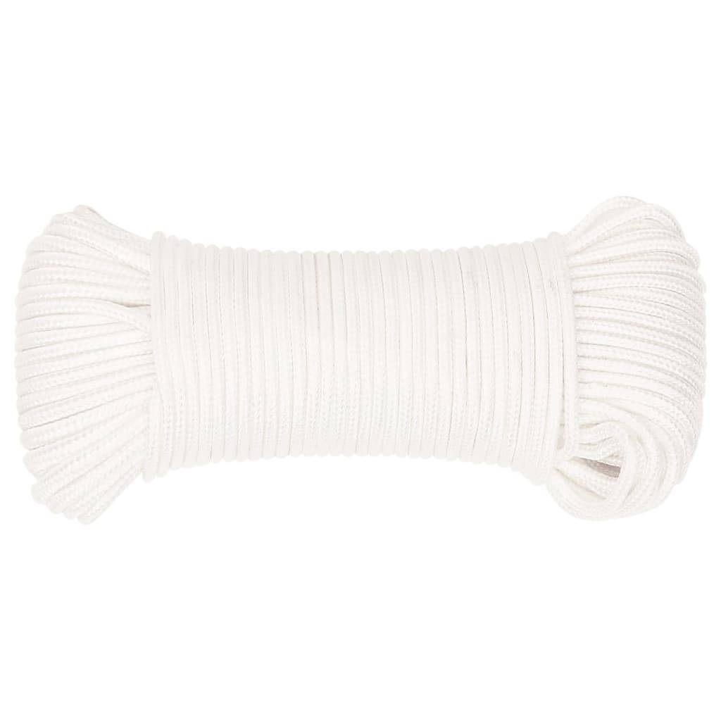 vidaXL Bootsseil Weiß 3 mm 250 m Polypropylen