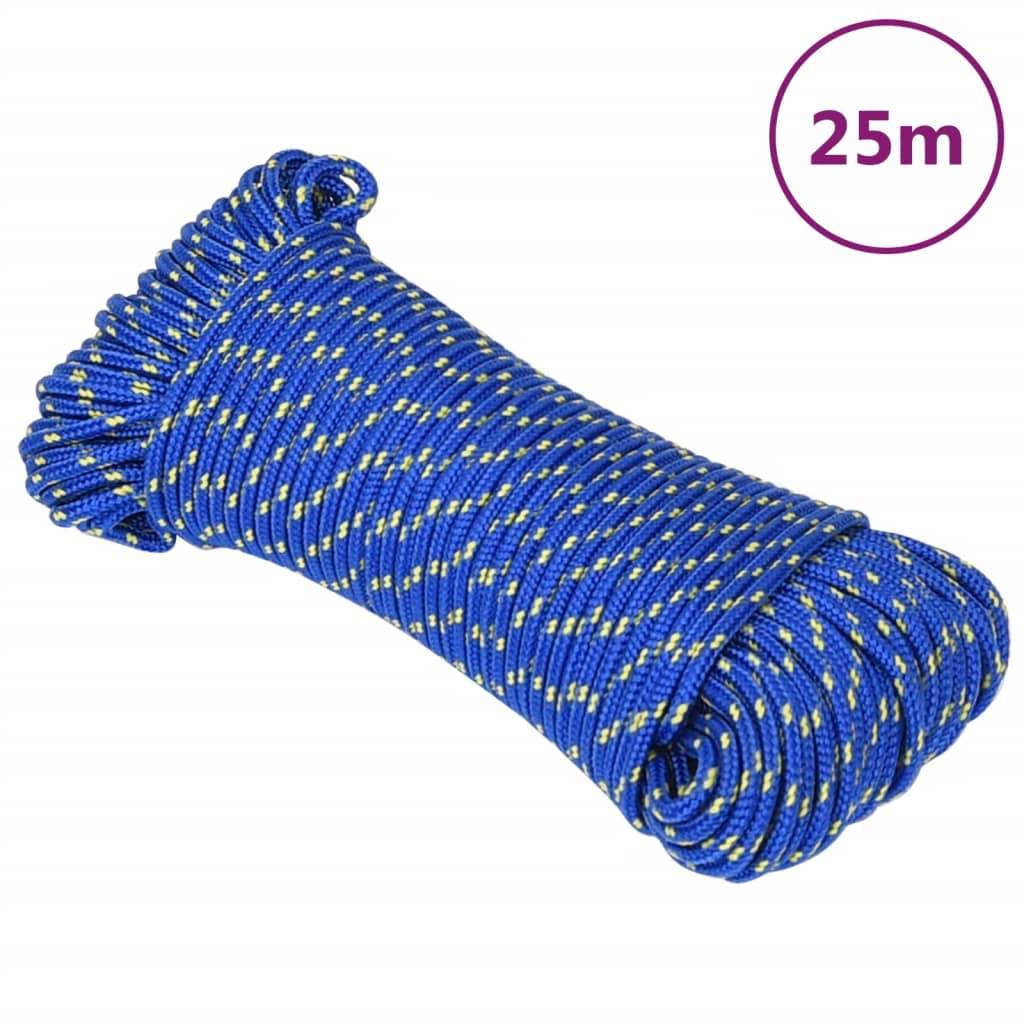 vidaXL Bootsseil Blau 5 mm 25 m Polypropylen