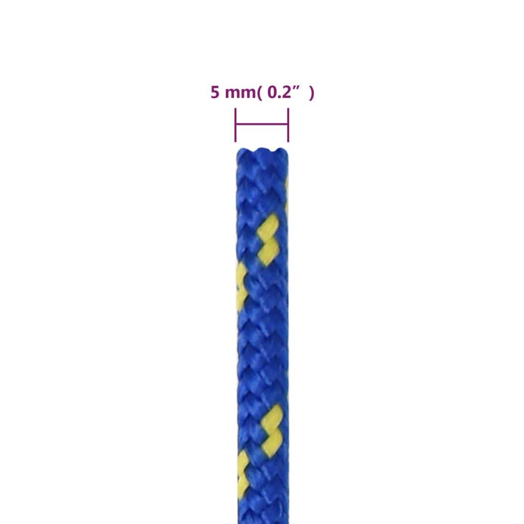 vidaXL Bootsseil Blau 5 mm 250 m Polypropylen