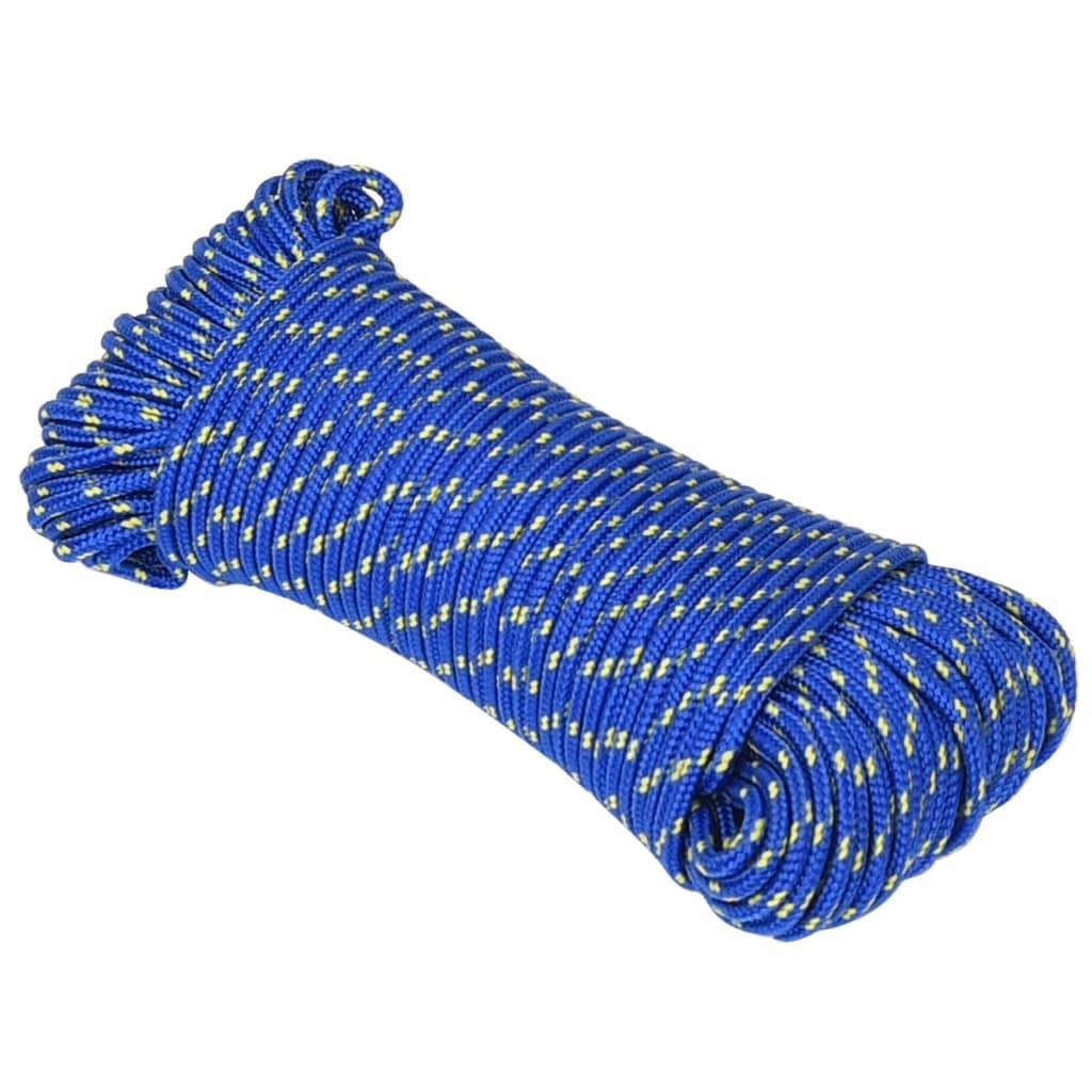 vidaXL Bootsseil Blau 5 mm 25 m Polypropylen