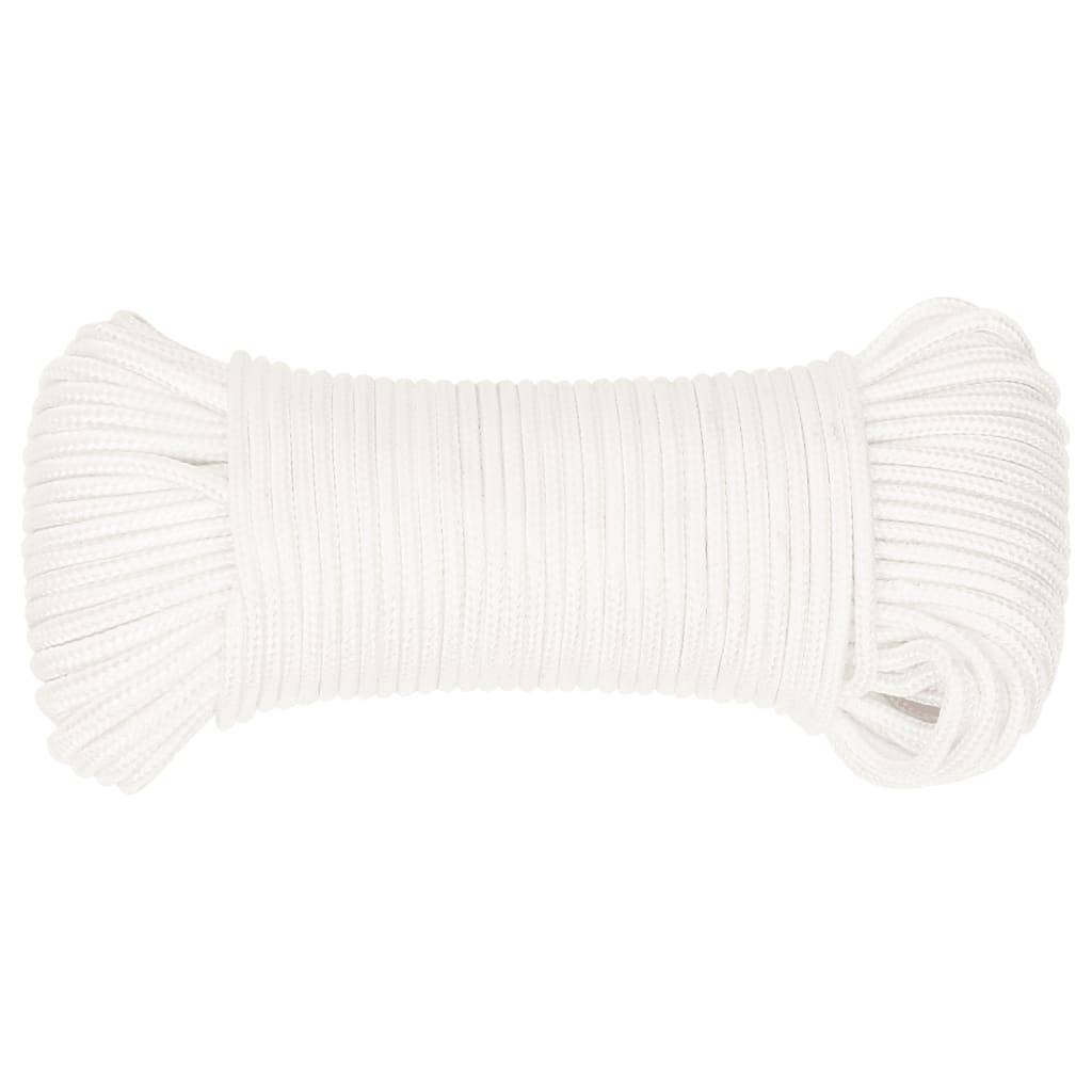 vidaXL Bootsseil Weiß 5 mm 100 m Polypropylen