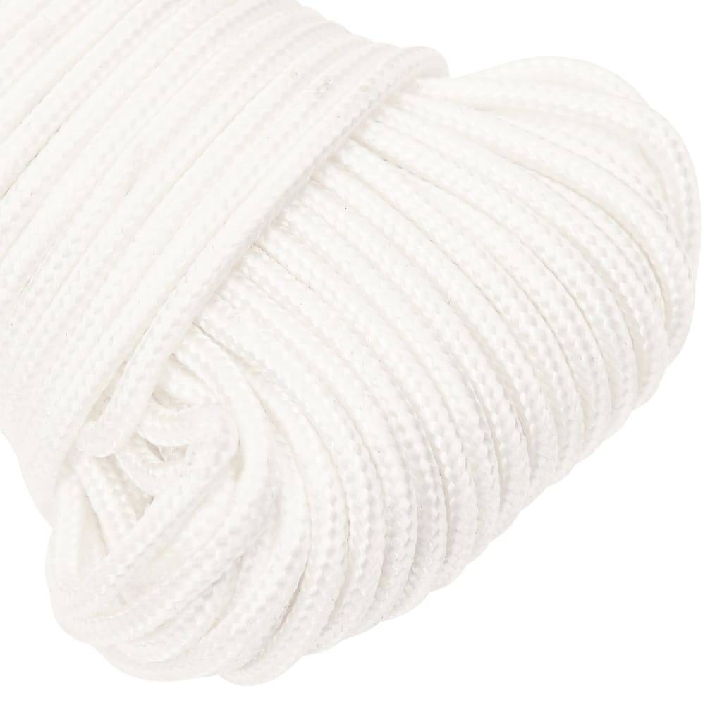 vidaXL Bootsseil Weiß 4 mm 500 m Polypropylen