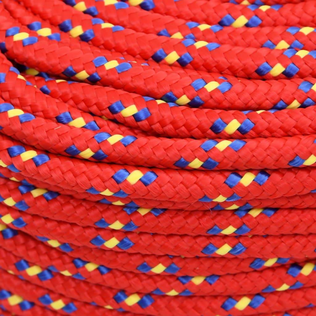 vidaXL Bootsseil Rot 10 mm 500 m Polypropylen