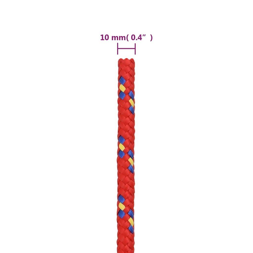 vidaXL Bootsseil Rot 10 mm 500 m Polypropylen