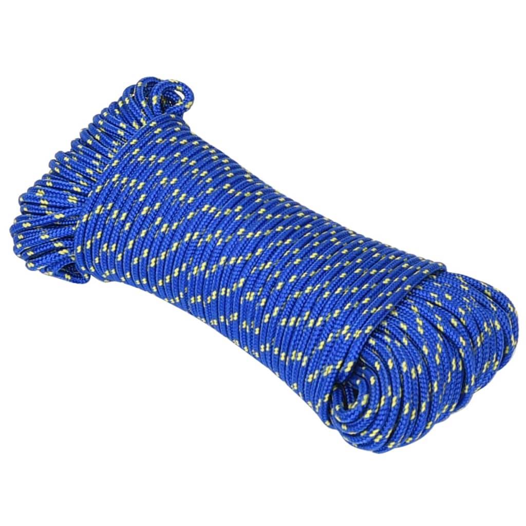vidaXL Bootsseil Blau 4 mm 50 m Polypropylen