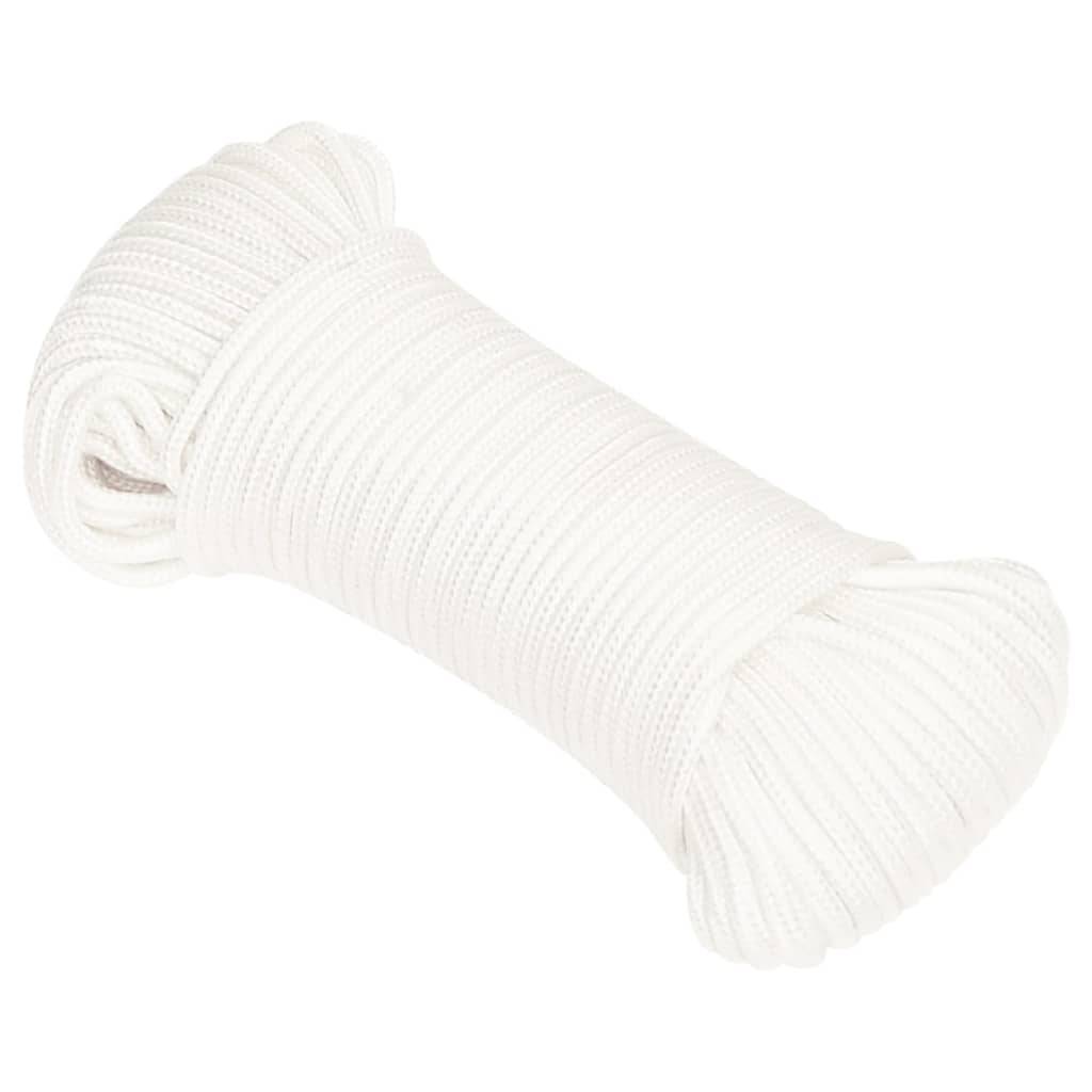 vidaXL Bootsseil Weiß 4 mm 500 m Polypropylen