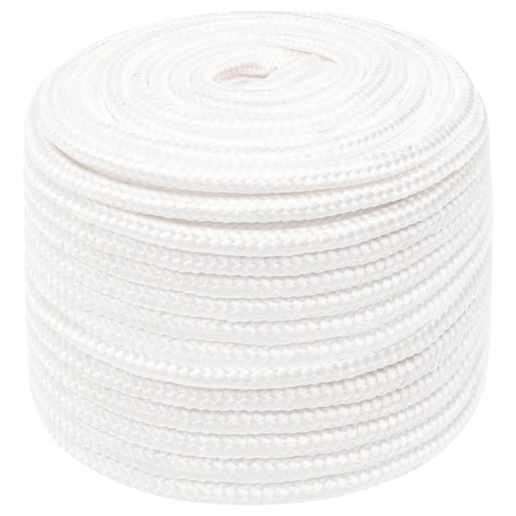 vidaXL Bootsseil Weiß 12 mm 250 m Polypropylen