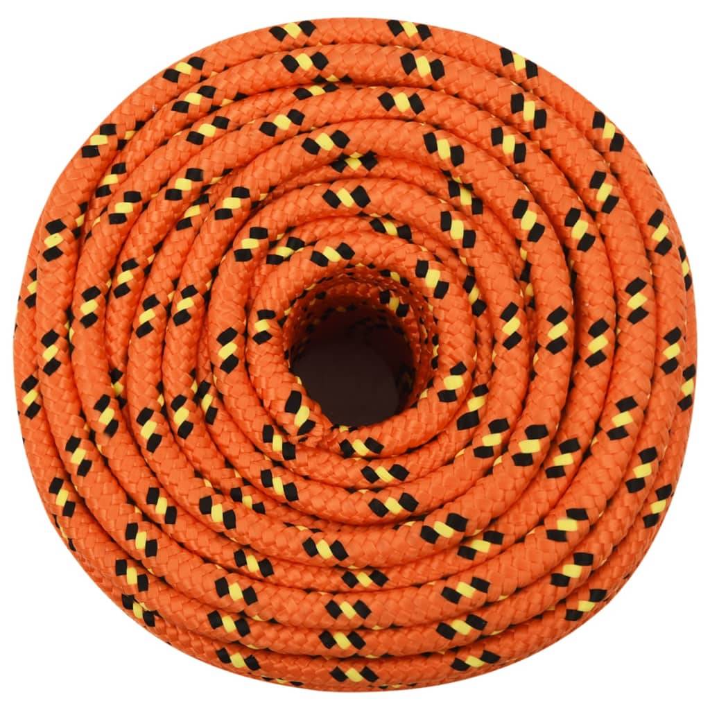 vidaXL Bootsseil Orange 12 mm 100 m Polypropylen