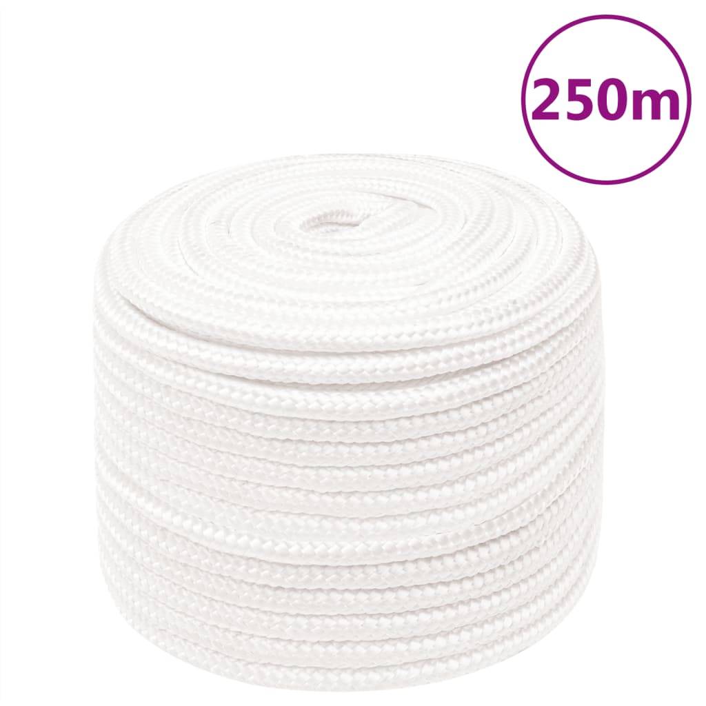 vidaXL Bootsseil Weiß 14 mm 250 m Polypropylen