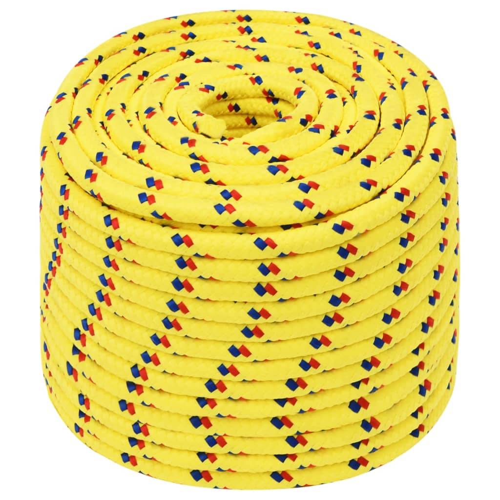 vidaXL Bootsseil Gelb 12 mm 50 m Polypropylen