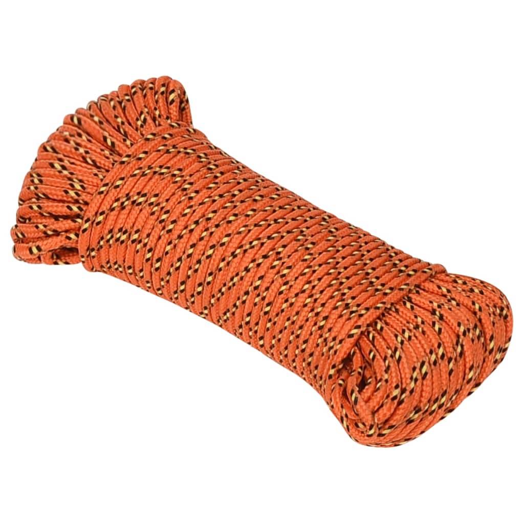 vidaXL Bootsseil Orange 5 mm 25 m Polypropylen