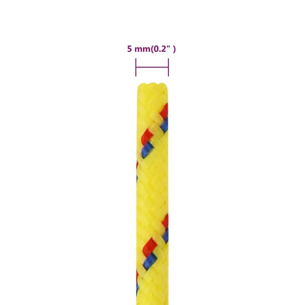 vidaXL Bootsseil Gelb 5 mm 500 m Polypropylen