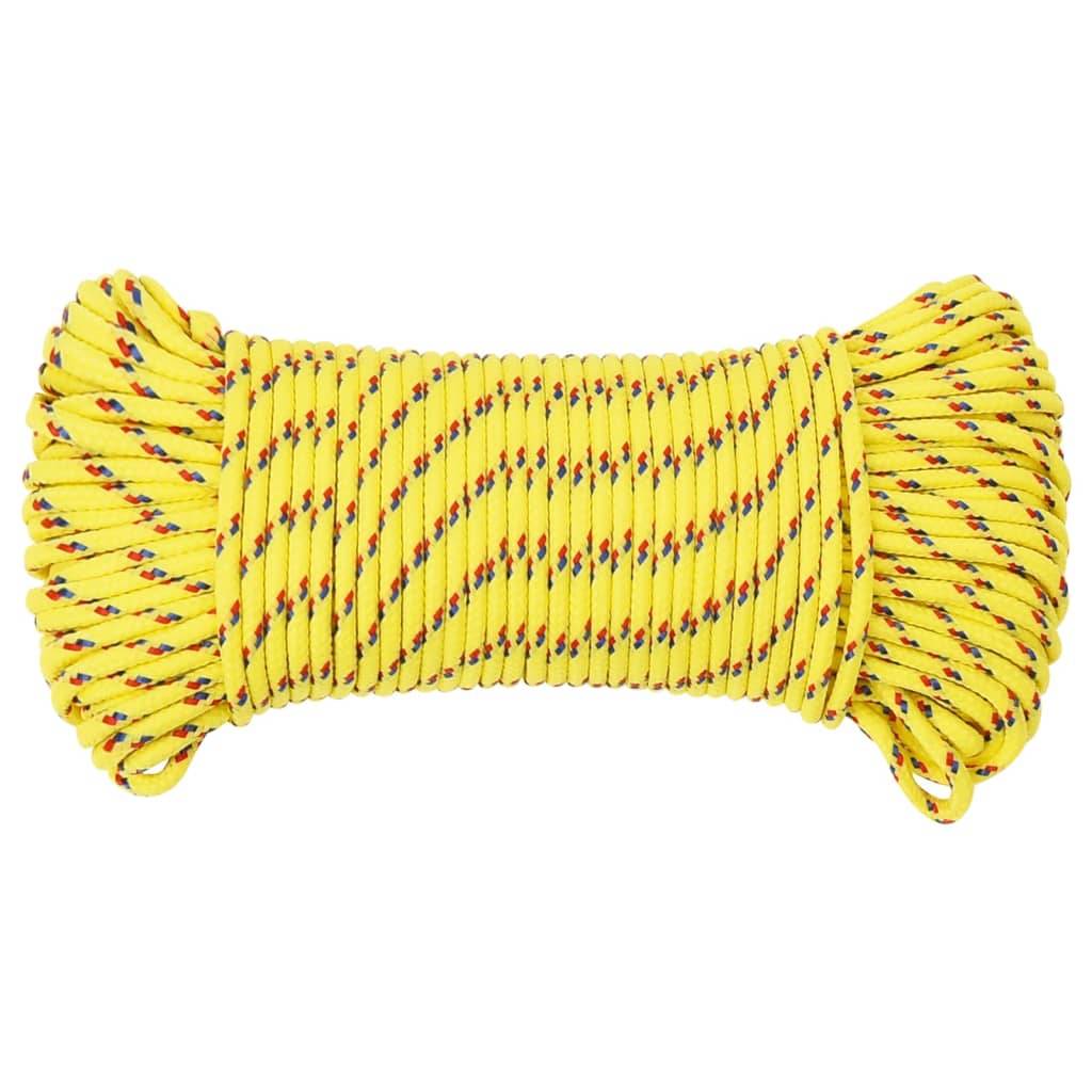 vidaXL Bootsseil Gelb 4 mm 100 m Polypropylen